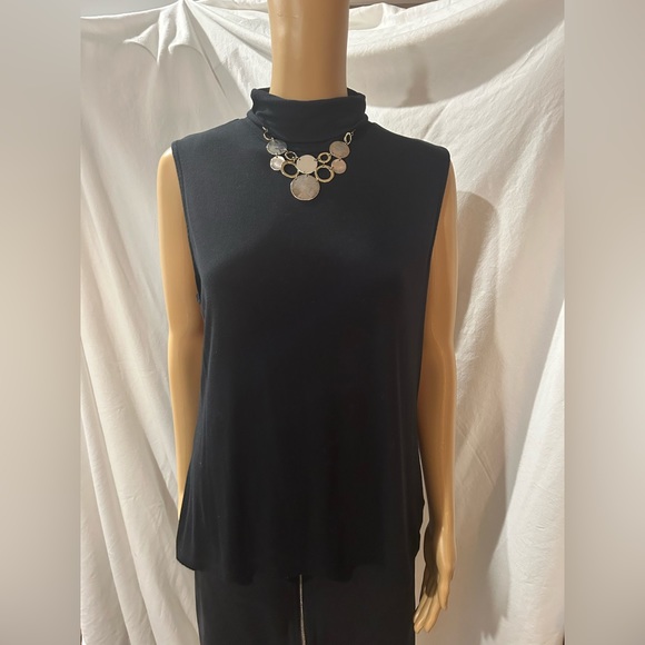 A New Day sleeveless black turtleneck shirt. Sz L - Picture 3 of 6